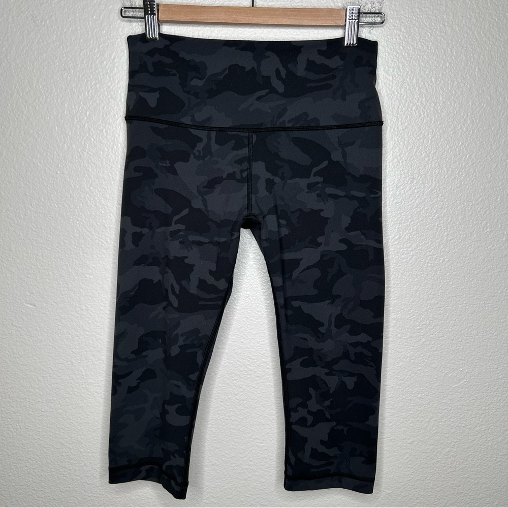 Lululemon Wunder Under Hi-Rise 1/2 Tight *17" Incognito Camo Multi Grey 8